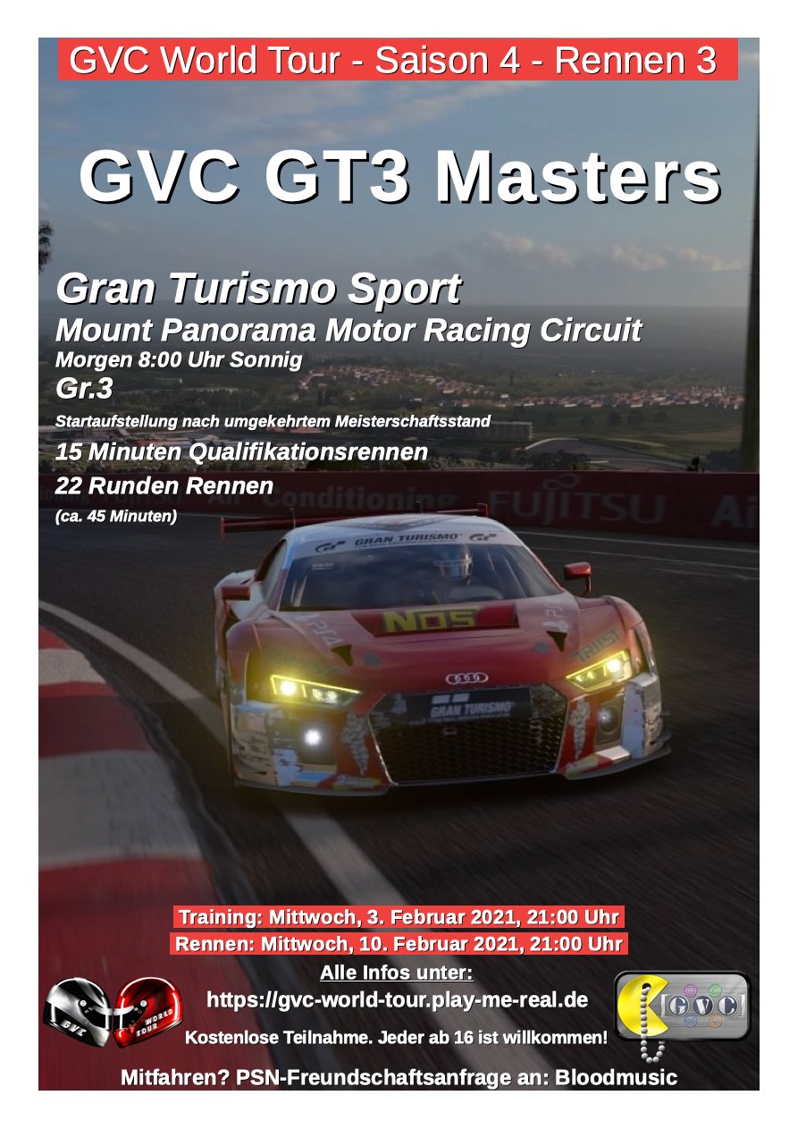 Saison 4 - Rennen 3 - GVC GT3 Masters - Mount Panorama Motor Racing Circuit - GR.3
